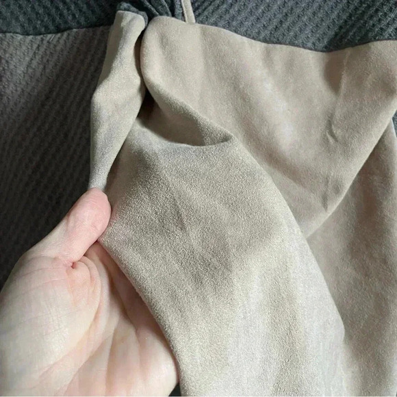 THML- mixed fabric blouse oversized gray waffle‎ knit - Picture 3 of 5